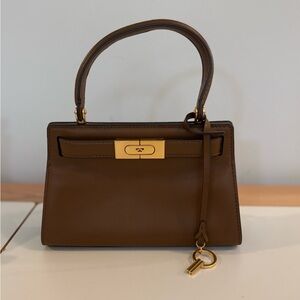 TORY BURCH Lee Radziwill Petite Bag in Brown leather